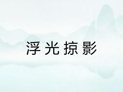 浮光掠影