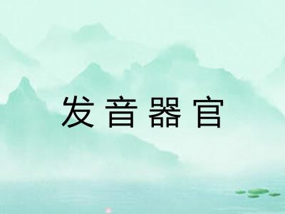 发音器官