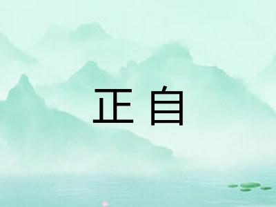 正自