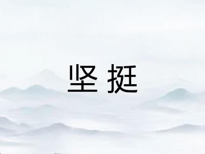 坚挺 坚挺