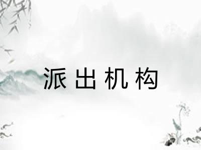 派出机构
