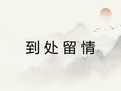 到处留情