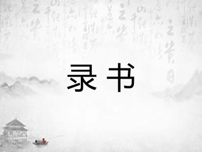 录书 录书
