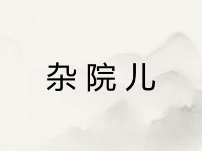 杂院儿