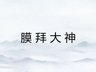 膜拜大神