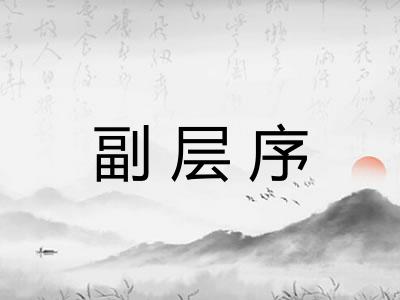副层序 副层序