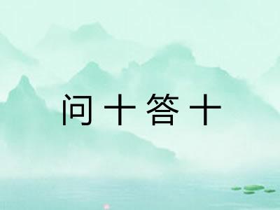 问十答十 问十答十