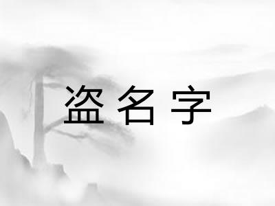 盗名字