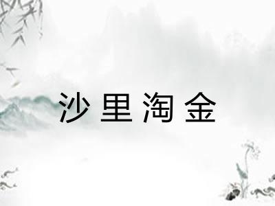 沙里淘金