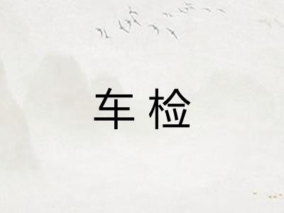 车检