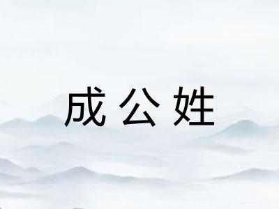 成公姓