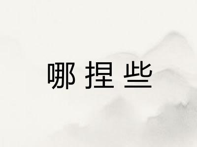 哪捏些 哪捏些