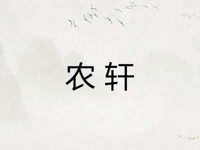 农轩
