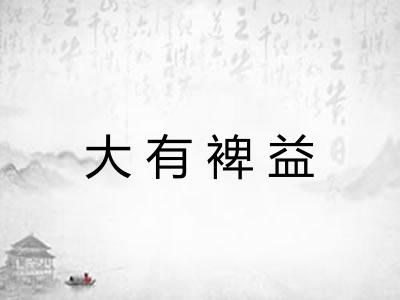 大有裨益
