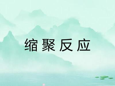 缩聚反应