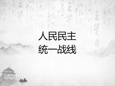 人民民主统一战线 人民民主统一战线