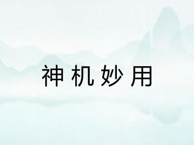 神机妙用