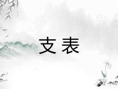 支表 支表