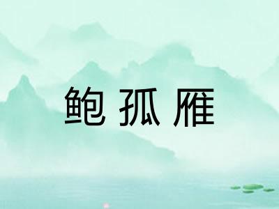 鲍孤雁 鲍孤雁