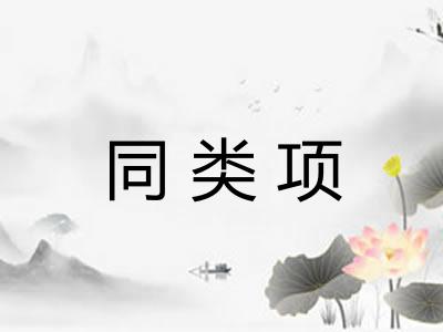 同类项