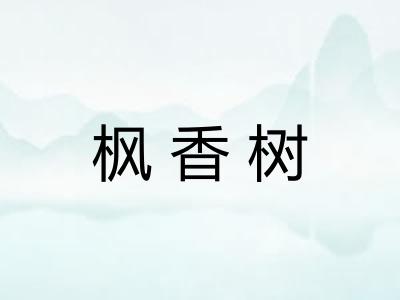枫香树 枫香树