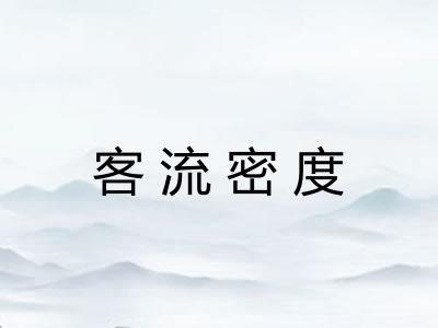 客流密度