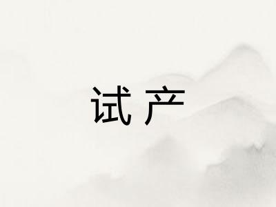 试产