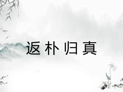 返朴归真