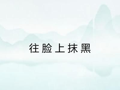 往脸上抹黑 往脸上抹黑