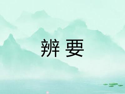 辨要