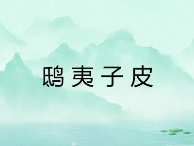 鸱夷子皮 鸱夷子皮