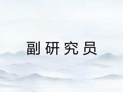 副研究员
