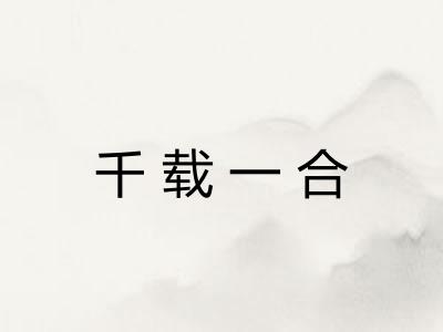 千载一合