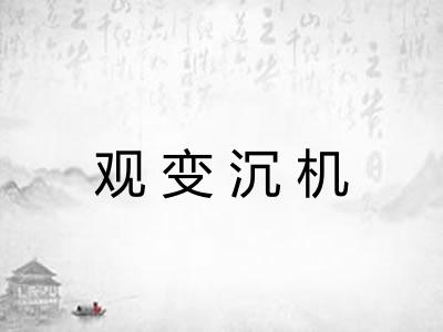观变沉机