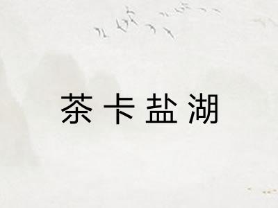 茶卡盐湖 茶卡盐湖