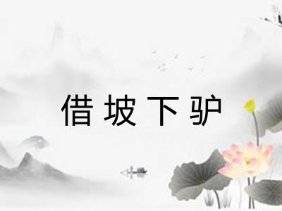 借坡下驴