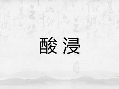 酸浸