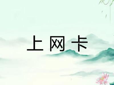 上网卡 上网卡