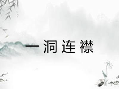 一洞连襟 一洞连襟
