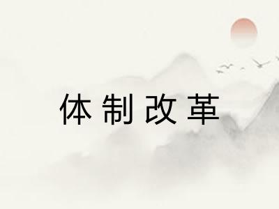 体制改革