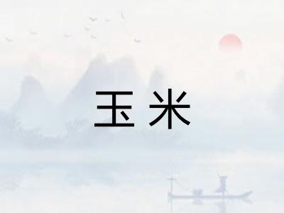 玉米 玉米