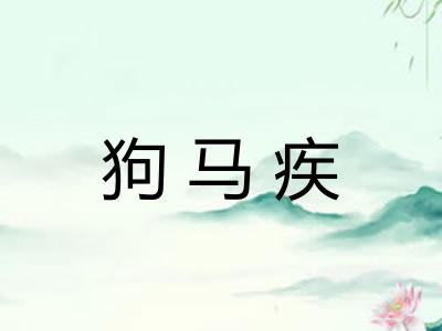 狗马疾