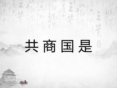 共商国是