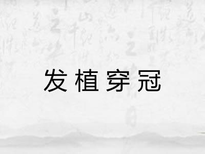 发植穿冠