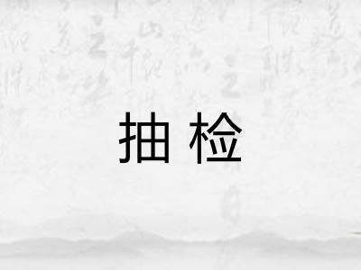 抽检