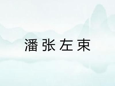 潘张左束 潘张左束
