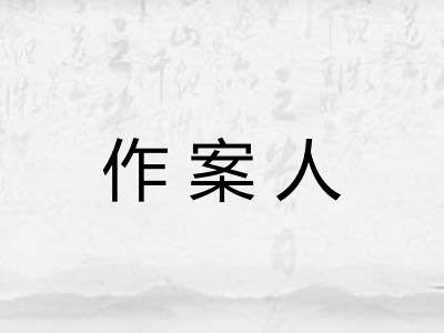 作案人