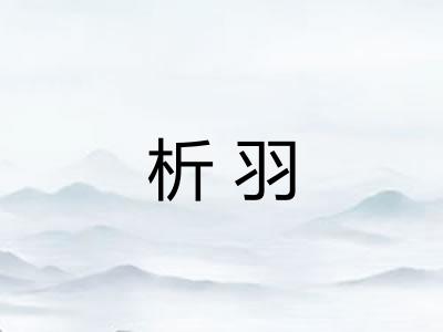 析羽