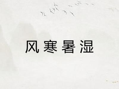 风寒暑湿 风寒暑湿