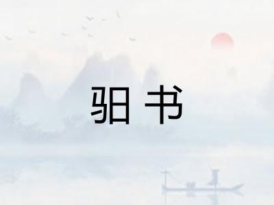驲书